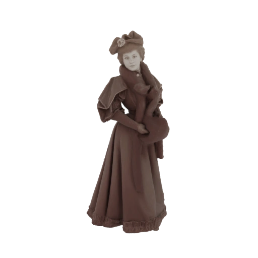 Victorian Lady with Fur Stole
