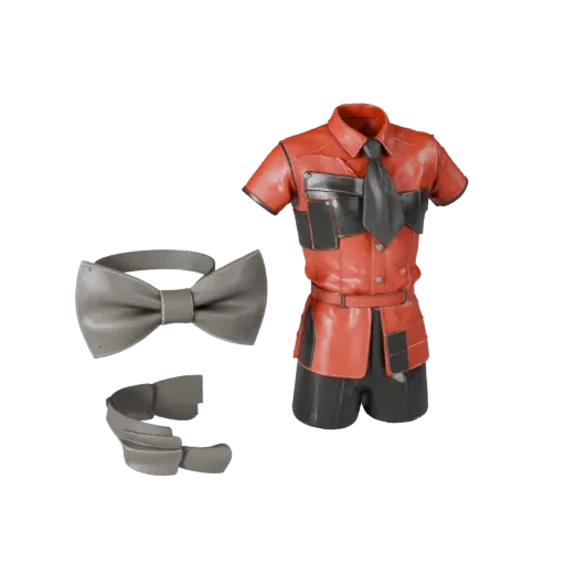 Modello 3D Papillon, vista tre quarti frontale, viewport Unity, che mostra metallo, piccola silhouette indossabile.