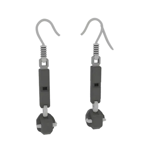 Drop Earring print ready 3D model, front view studio render, showing earring form, surface, and scale cues.