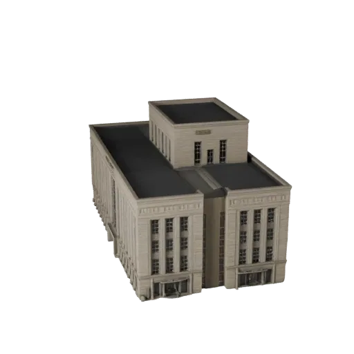 Electric Substation Unity-ready 3D model, Unity engine viewport, showing industrial building materials and architectural deta