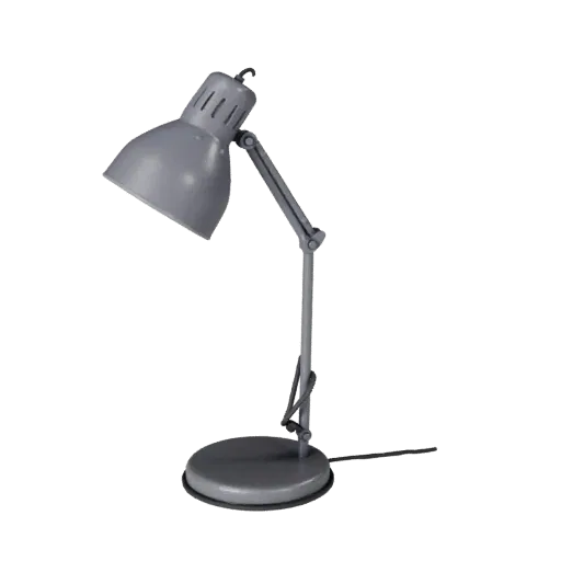 Minimal Desk Lamp scene ready 3D model, top-down studio render, showing lamp silhouette and surface contrast.