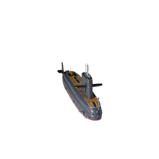 Submarine 3D Model for Blender & Games - PBR Asset