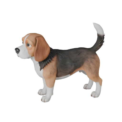 Modèle 3D Chien Beagle Dessin Animé - Asset Stylisé pour Animation