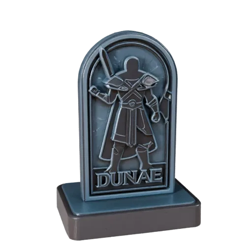 Aperçu du modèle 3D imprimable STL Jeton de Ressource de Donjon montrant l'échelle, angle d'affichage trois-quarts