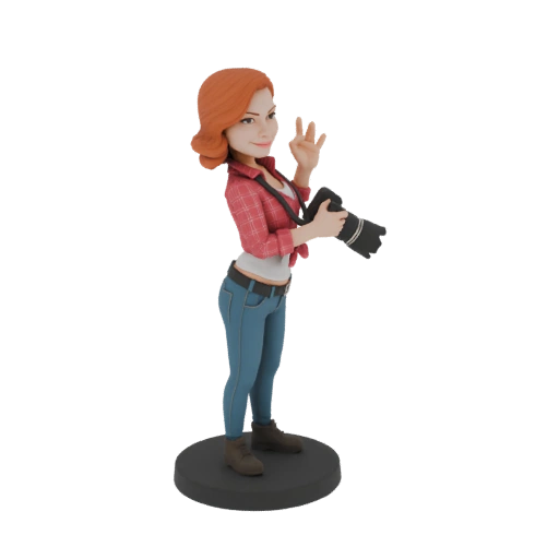 Female Photographer 3D Model