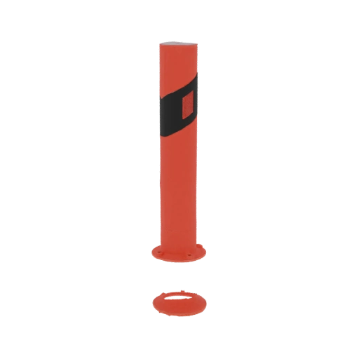 Red Traffic Bollard 3D Model