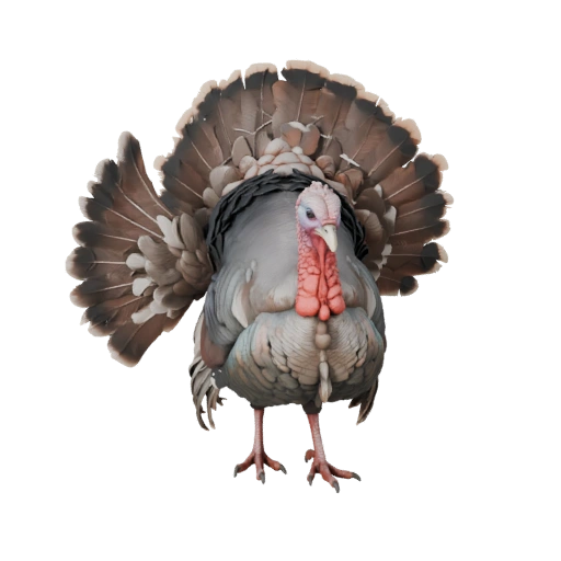Modello 3D di Tacchino Realistico - Asset PBR Rigged per Giochi | PBR