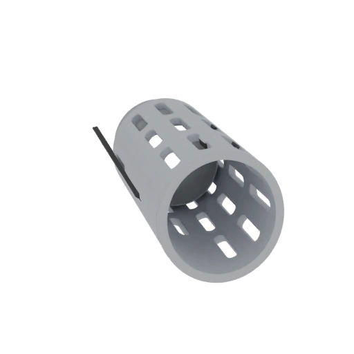 Hollow Cylindrical Tube with Rectangular Slots
