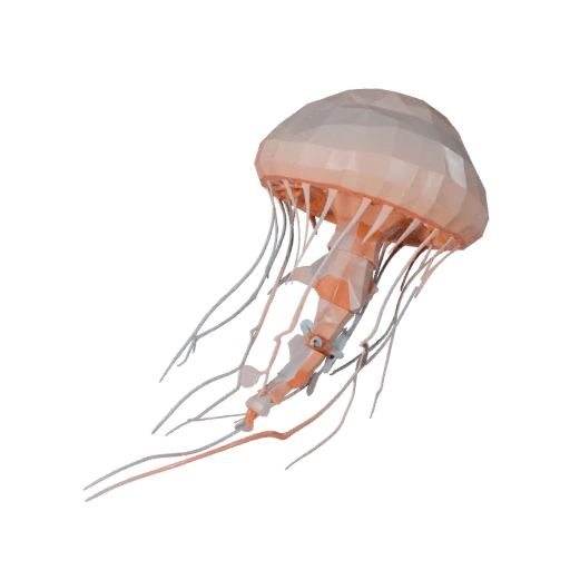 Modelo 3D de Medusa Polygonal Baja - Asset de Juego para Unity con FBX | PBR