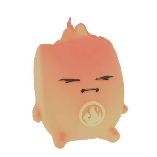 Cute Fire Elemental Character