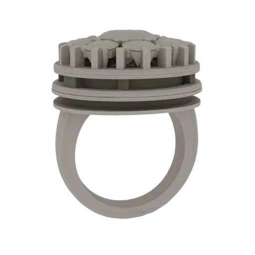 Stacking Cocktail Ring print ready 3D model, top-down studio render, showing ring form, surface, and scale cues.