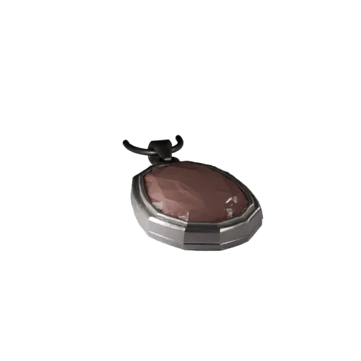 Gemstone Medallion game ready 3D model, isometric studio render, highlighting pendant seams, edges, and finish layers.