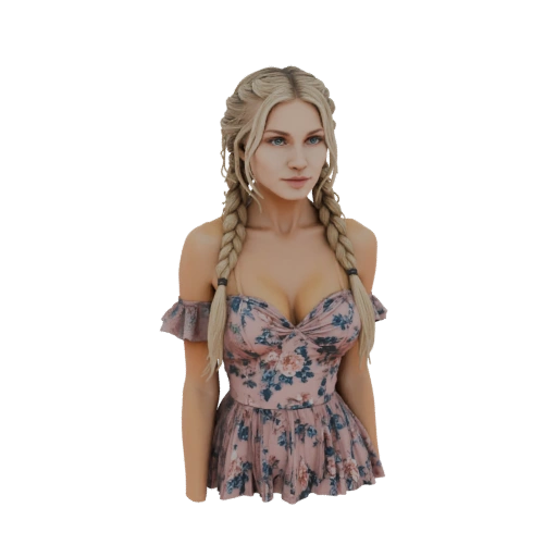 Bust of a Young Woman with Braids