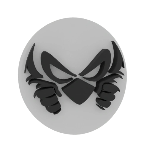 Stylized Bird Emblem 3D Model