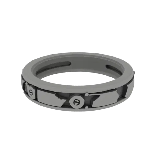 Diamond Stacking Engagement Ring 3D model, three-quarter studio product render, diamond setting.