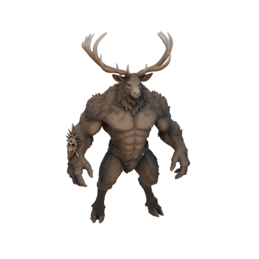 Muscular Deer Ogre Miniature