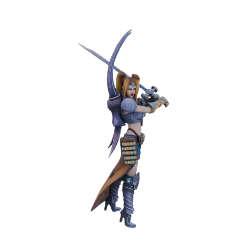 Fantasy Warrior with Dual Swords 3D Model