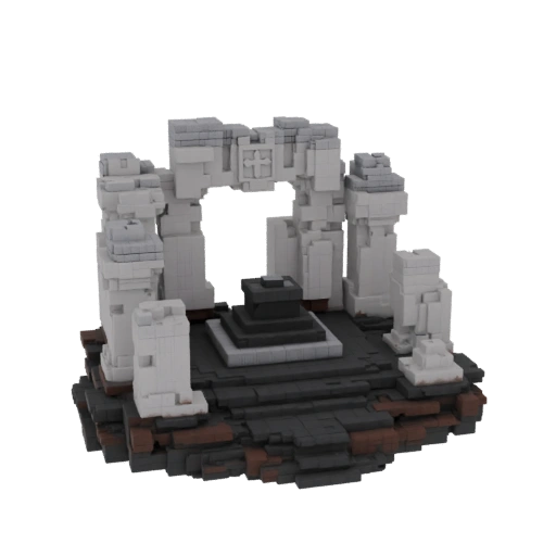 Ancient Stone Altar Ruins 3D Model