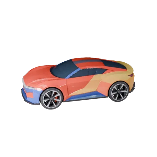 Cartoon Concept Car 3D Model for Stylized Games PBR Asset