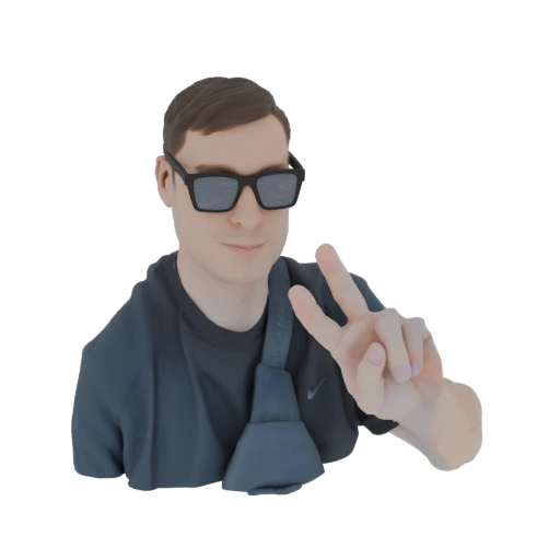 Man with Sunglasses and Peace Sign