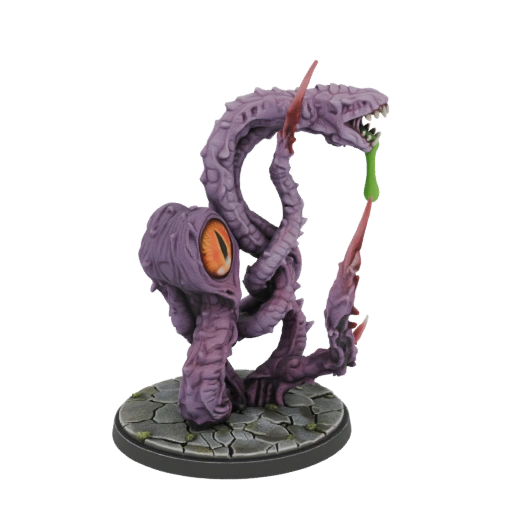 Purple Tentacled Horror with Ocular Eye and Drooling Maw