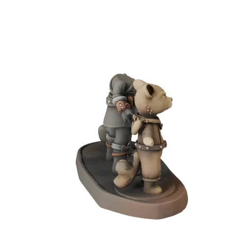 Vinyl Animal Figurine collectible 3D model preview showing pose, studio close-up view and surface detail