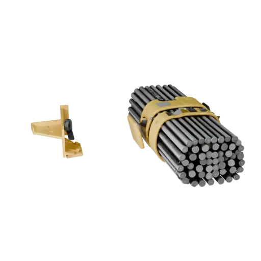 Site Safety Rebar Bundle High Poly 3D model, close-up studio render, showing concrete, site-ready silhouettes.