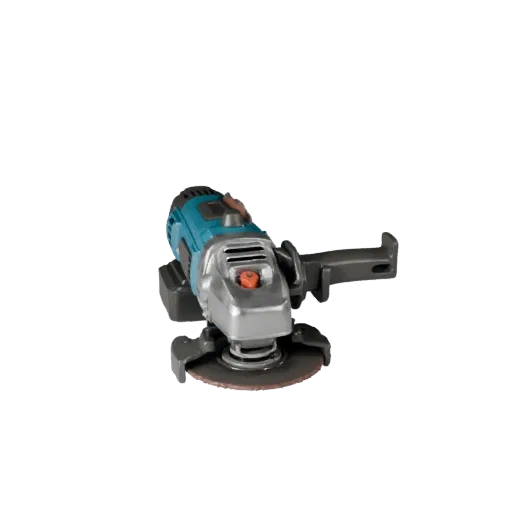 Workshop Angle Grinder Realistic 3D model, three-quarter studio render, showing molded plastic, ergonomic handles.