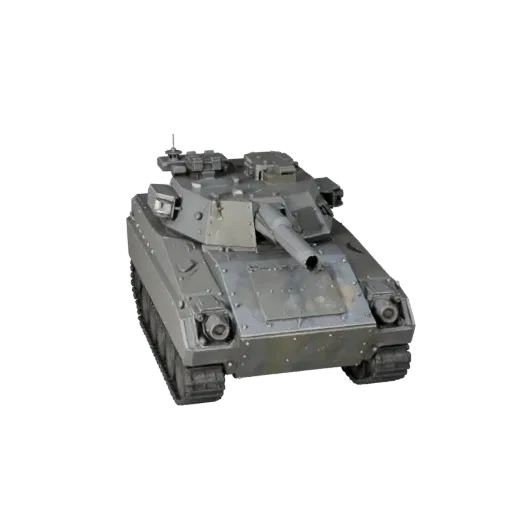 Modelo 3D IFV listo para juegos, vista de estudio a tres cuartos, activo de vehículo listo para producción con masa de blinda