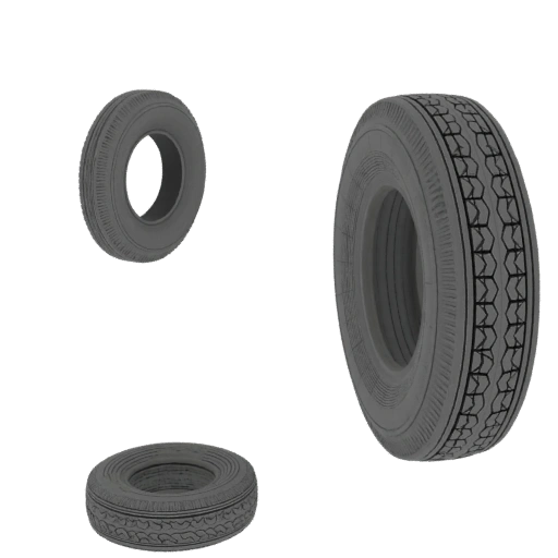 Classic Truck Tire 3D Model