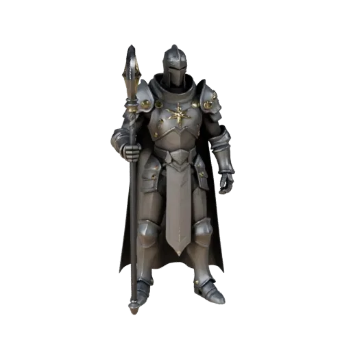 Fantasy Armored Cleric Character Model - Rigged