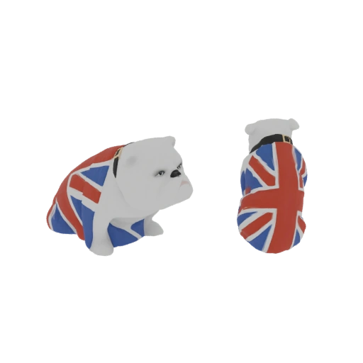 British Bulldog Union Jack Statue