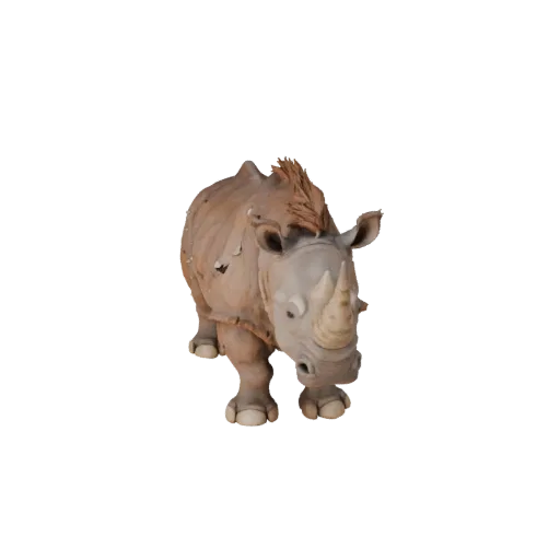 Cartoon Rhino 3D Model - Stylized Asset for Animation | Royalty-Free