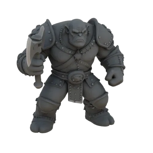 Medieval Orc Berserker Miniature STL