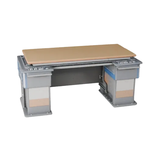 Corporate Desk Organizer 3D model, three-quarter front view, Unreal Engine viewport, showing plastic, form detail.