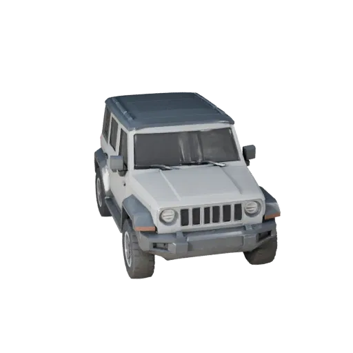 Modelo 3D de Jeep Estilo SUV Poligonal Bajo para Unity y Unreal