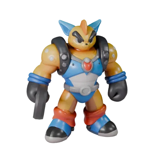 Fantasy Animal Mascot stylized 3D model preview showing pose, three-quarter game view and surface detail
