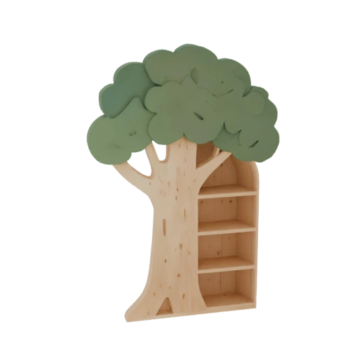 Tree Bookshelf 3D Model