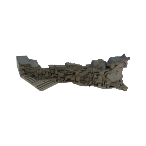 Ancient Ruined Wall Section