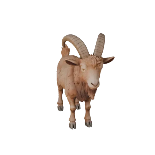 Cartoon Goat 3D Model - Stylized Asset for Animation | Royalty-Free