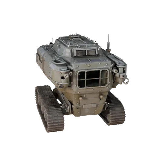 Modelo 3D de lancha patrullera lista para juegos, vista de estudio a tres cuartos, activo de vehículo listo para producción c