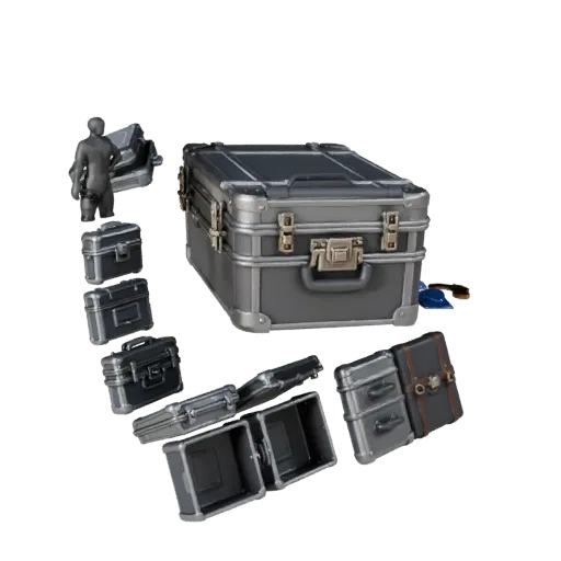 Travel Ammo Case High Poly 3D model, close-up studio render, showing plastic, usable openings.