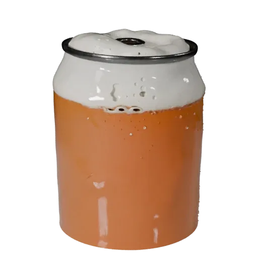 Sparkling Soda Can Realistic 3D model, three-quarter studio render, showing glass, container shape.
