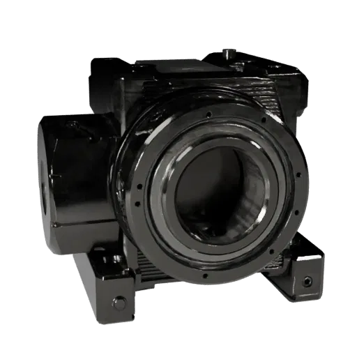 Machined Bearing Block High Poly 3D model, close-up studio render, showing machined metal, precise part geometry.