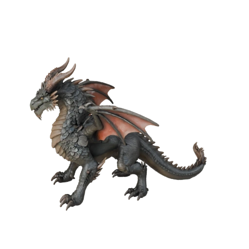 Modello 3D Drago della Tempesta Realistico - Asset PBR Rigged per Giochi