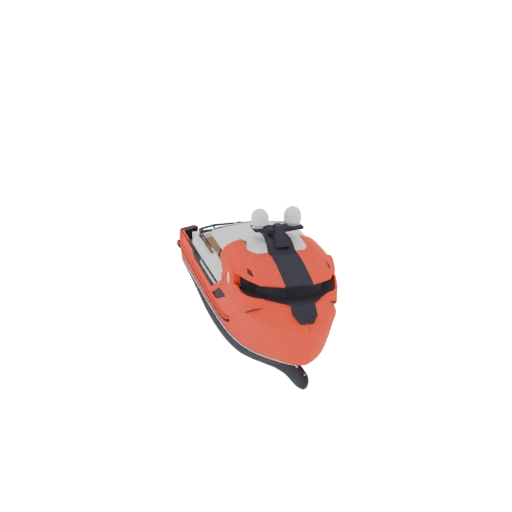 Orange and Black Speedboat 3D Model