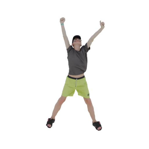 Jumping Boy 3D Model