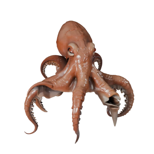 Modelo 3D de Pulpo para Blender - Asset PBR con Texturas | PBR
