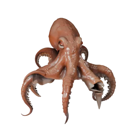 Octopus 3D Model for Blender - PBR Asset with Textures | PBR