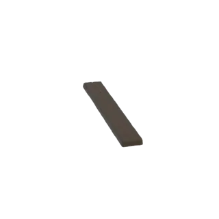 A 3D render of a single, rustic wooden plank with visible grain and texture, presented on a black background.
